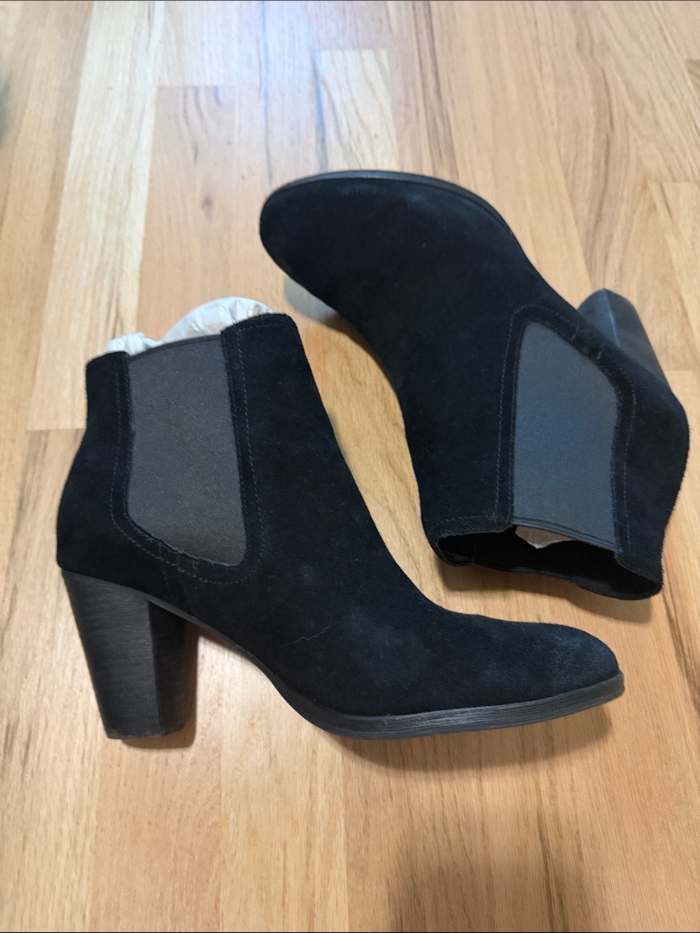 Cole Haan Black Suede Ankle Boots
